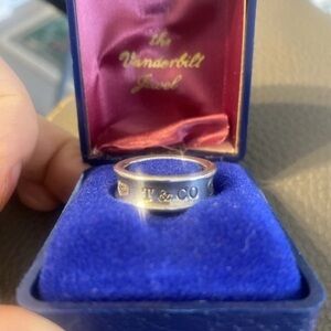 Authentic Tiffany & Co. Sterling Silver 1837 Ring Band sz 6